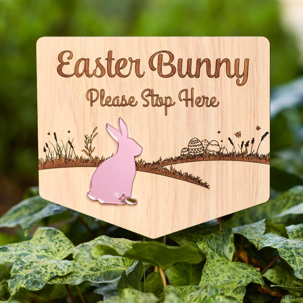Easter Bunny Sign - Please Stop Here!