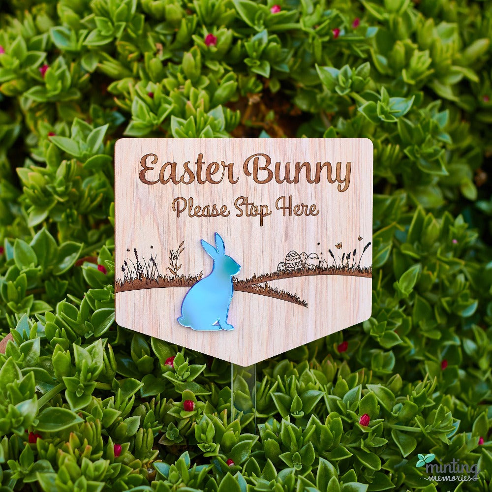 Easter Sign - Easter Bunny Please Stop Here! Minting Memories