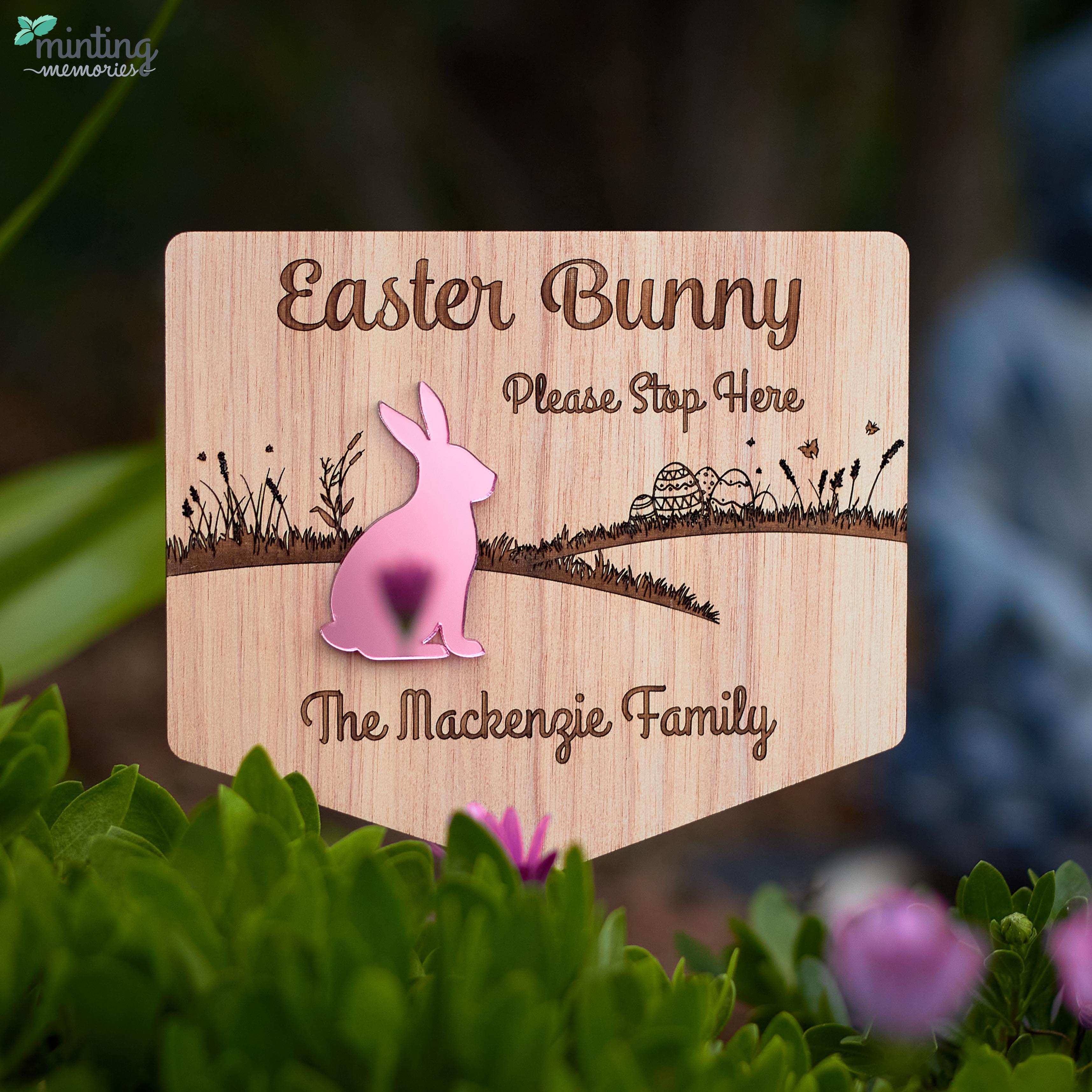 Personalised Easter Bunny Sign - Please Stop Here!