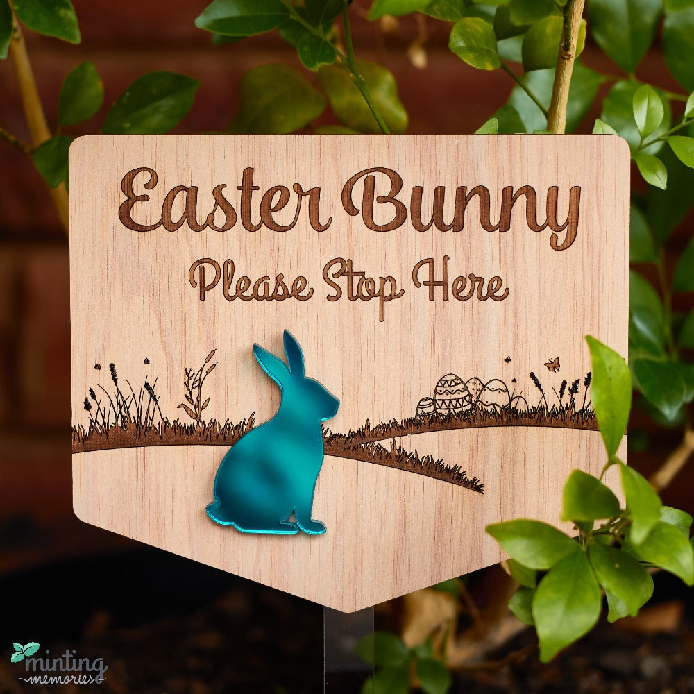 Easter Sign - Easter Bunny Please Stop Here! Minting Memories