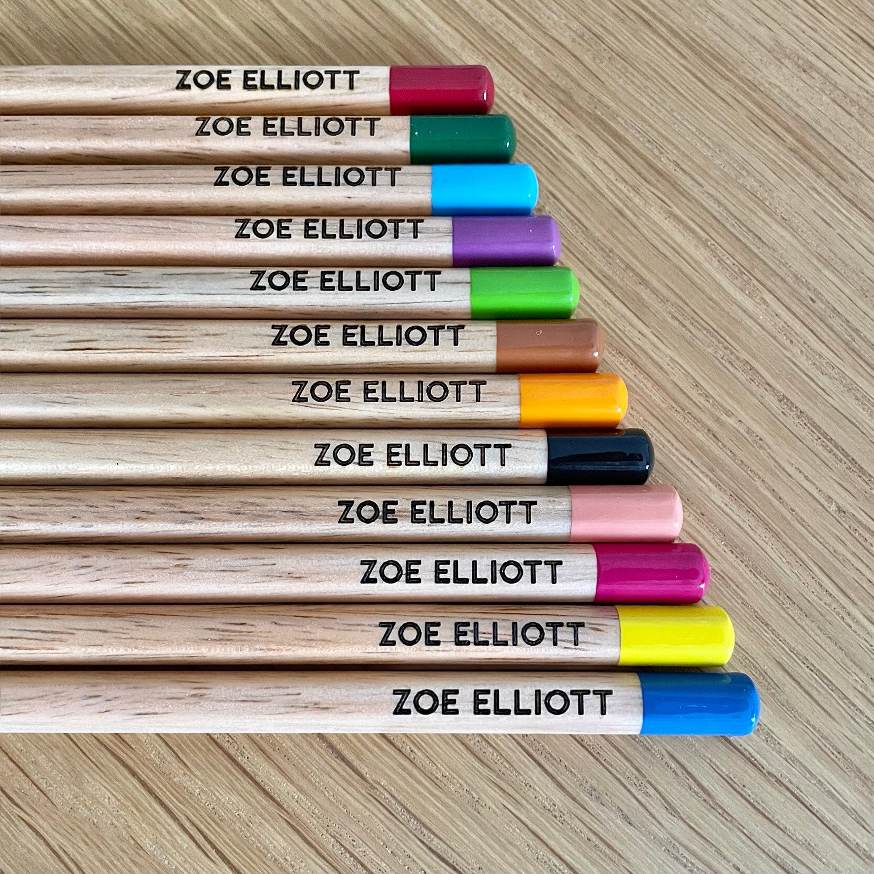Personalised Pencils - Set of 12 Colours