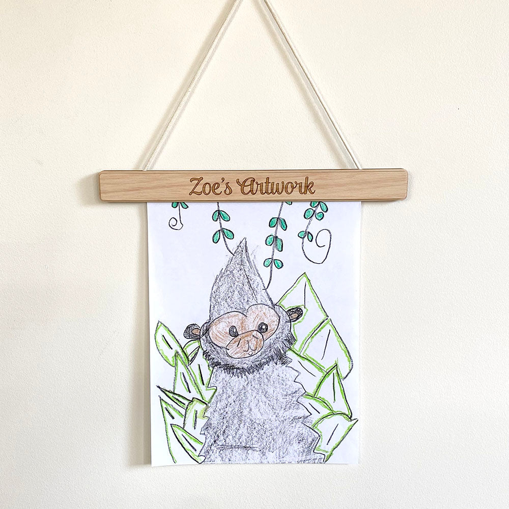 zoe's artwork wooden hanger