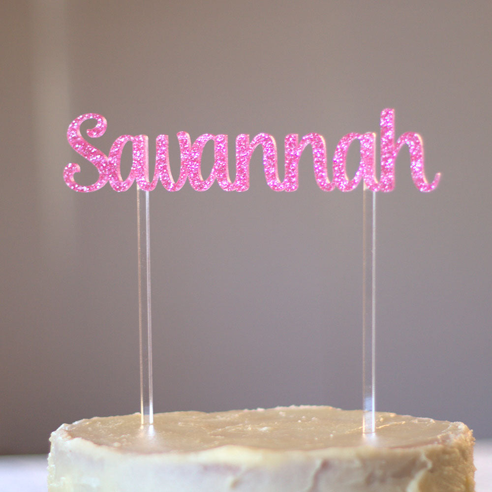 Personalised Cake Topper - laser cut one line