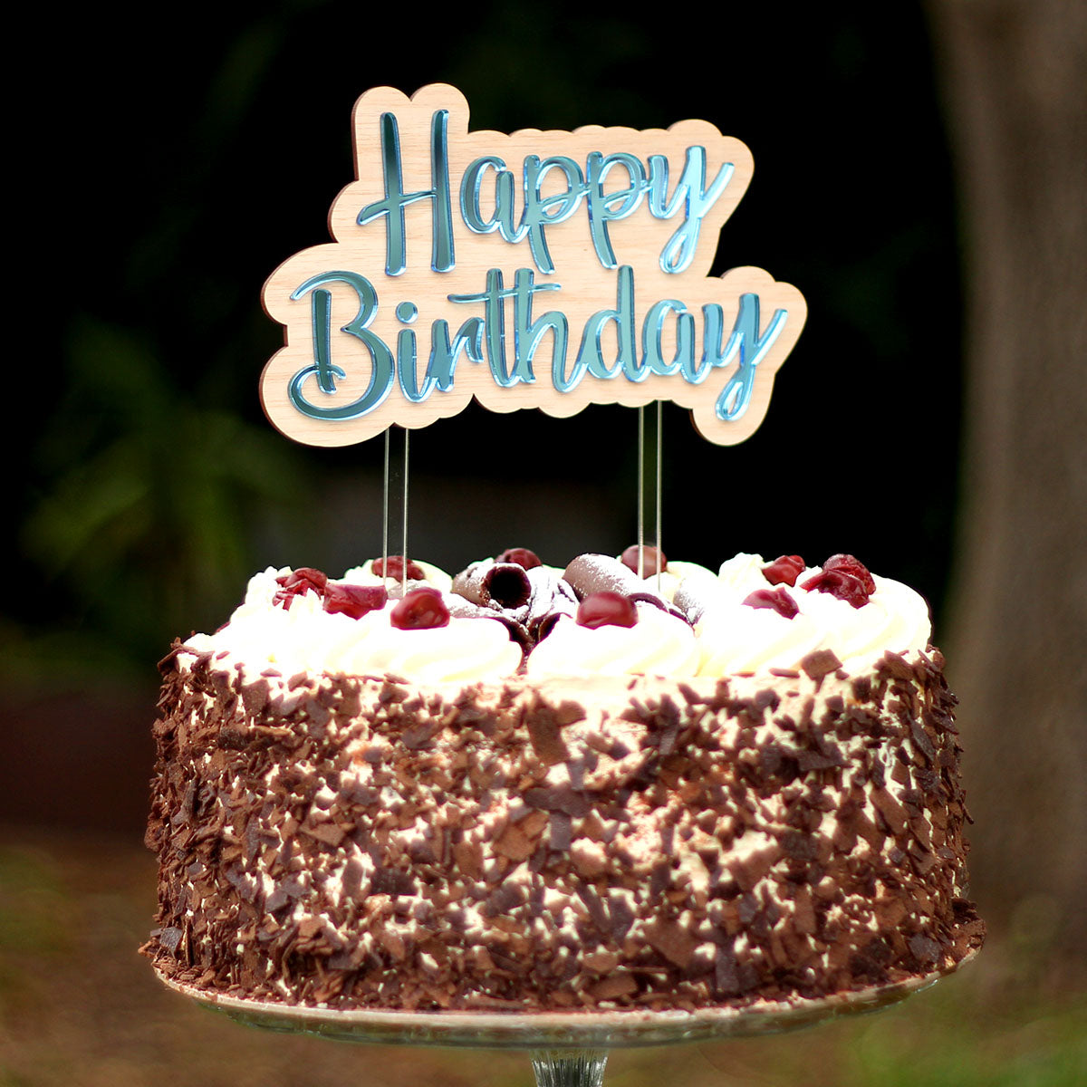 Cake topper pour gâteau en plexiglas - Happy Birthday n°2